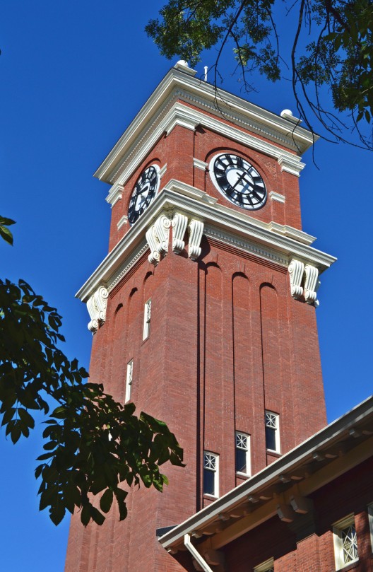 Bryan Hall clock tower on Washington State University campus
